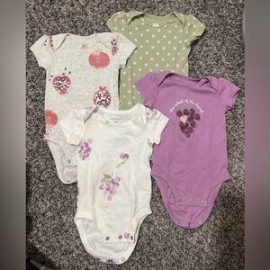 Carter's Bodysuit Set - Purple, White, Gray, Green